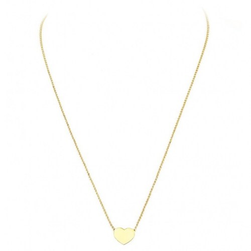 Collana Argento 925 Placcata Oro Giallo Con Cuore Centrale Amen CHLG3